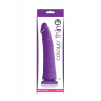 Фалоімітатор силікон NS Novelties COLOURS PLEASURES THIN 8INCH PURPLE