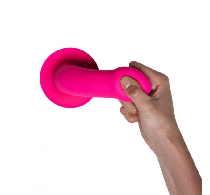 Фаллоимитатор термореактивный Adrien Lastic Hitsens 2 двойной плотности, на присоске, розовый