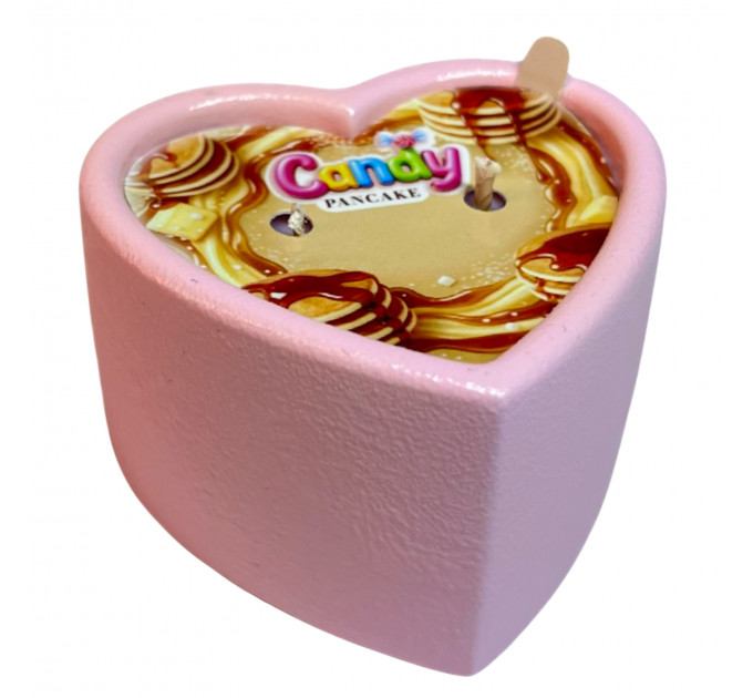 Масажна свічка з ароматом панкейка Candy Pancake у формі серця, 70 мл
