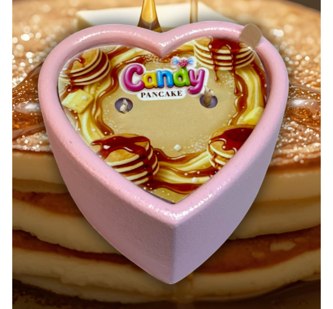 Масажна свічка з ароматом панкейка Candy Pancake у формі серця, 70 мл