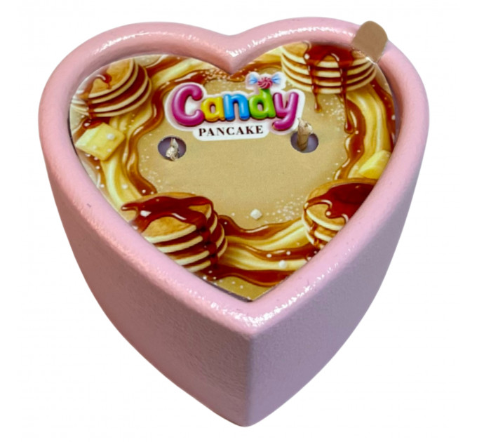 Масажна свічка з ароматом панкейка Candy Pancake у формі серця, 70 мл