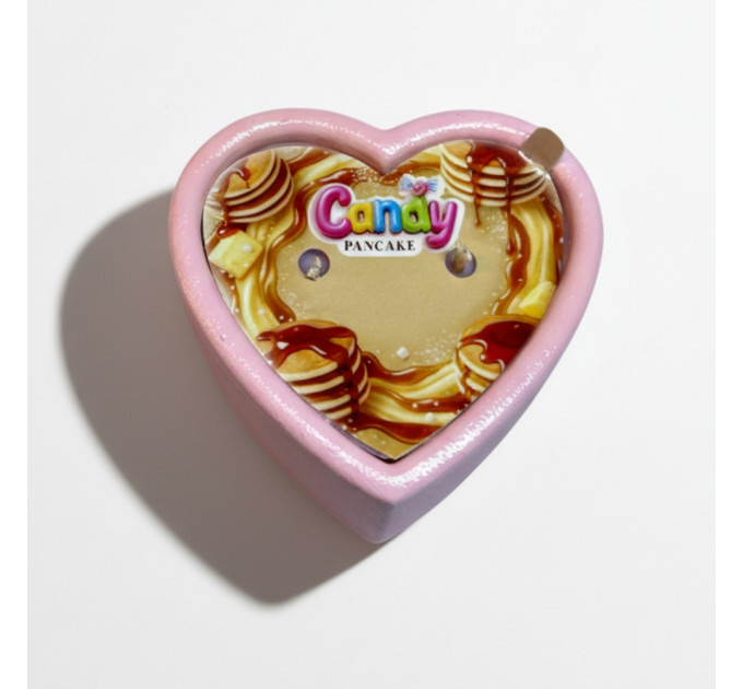 Масажна свічка з ароматом панкейка Candy Pancake у формі серця, 70 мл