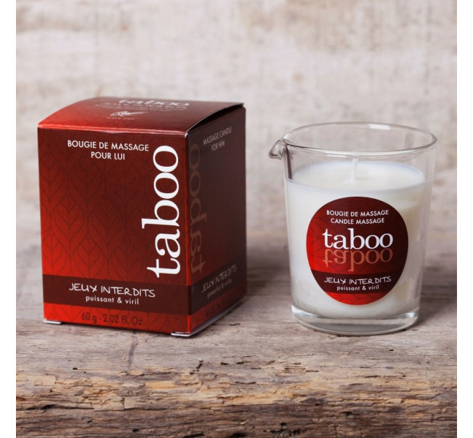 Массажная свеча для нее Ruf Taboo Jeux Interdits с ароматом дикого лишайника, 60 гр