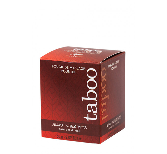 Массажная свеча для нее Ruf Taboo Jeux Interdits с ароматом дикого лишайника, 60 гр