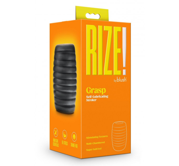 Мастурбатор самосмазывающийся Blush Rize черный, 10.1 см