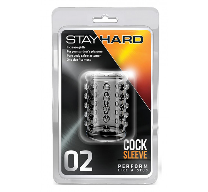 Насадка STAY HARD-COCK Sleeve 02, CLEAR