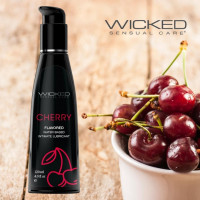 Съедобный лубрикант со вкусом вишни Wicked Aqua Cherry на водной основе, 120 мл