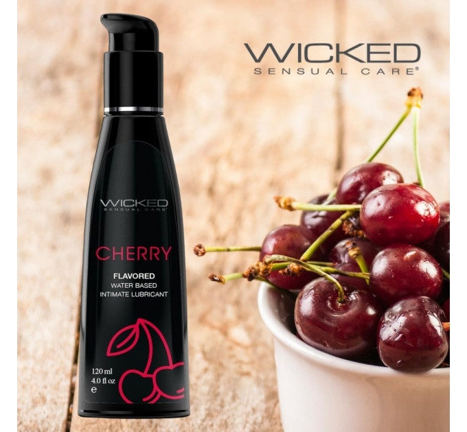 Їстівний лубрикант зі смаком вишні WICKED AQUA 120ML