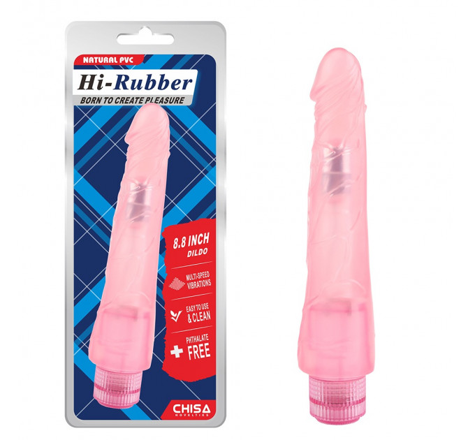 Вибратор реалистичный на батарейках Chisa Hi-Rubber, розовый