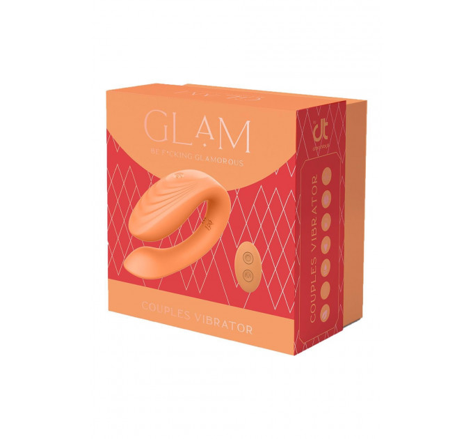 Вибратор для пар на пульте управления DreamToys Glam Couples, оранжевый