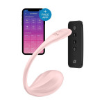 Вібратор в трусики Satisfyer Ribbed Petal з додатком та пультом, рожевий