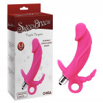 Вибромассажер для тройной стимуляции рельефный Chisa Sweet Breeze Triple Targets, розовый
