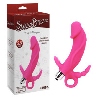 Вибромассажер для тройной стимуляции рельефный Chisa Sweet Breeze Triple Targets, розовый Вибромассажер для тройной стимуляции рельефный Chisa Sweet Breeze Triple Targets, розовый