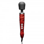 Вибромассажер Doxy Die Cast Rose Pattern, с розами, красный
