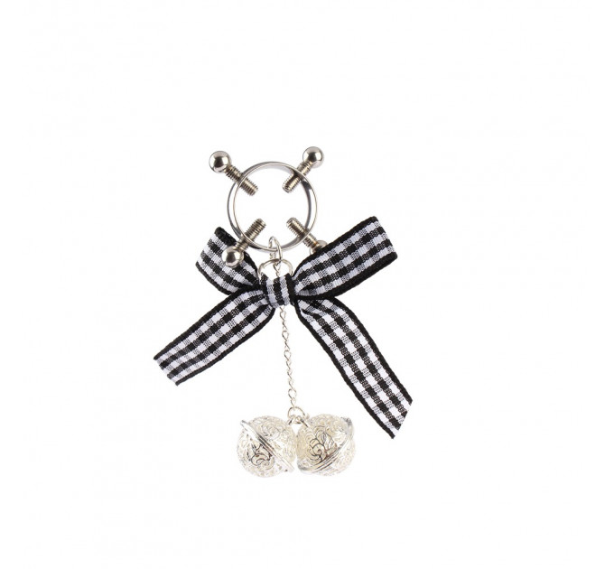 Зажимы на соски CHISA Senuelo с бантиком и колокольчиком