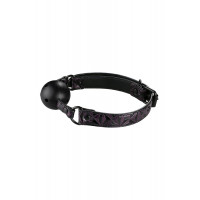 Кляп с шариком Dream toys BLAZE Luxury Fetish и фиолетовым тиснением