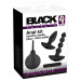 Анальний сет Black Velvet Anal Kit (анальна пробка, анальні намиста, віброкуля, анальний душ), чорний