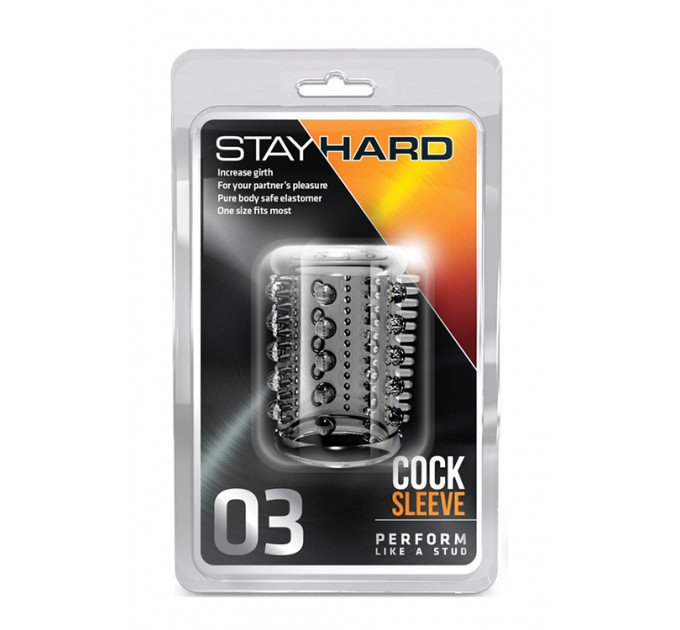 Насадка STAY HARD - COCK SLEEVE 03, CLEAR