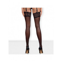Чулки черный Obsessive Mixty stockings black S/M