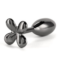 Анальная пробка металлическая NS Novelties Rear Assets Clover, черная
