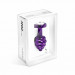 Анальная пробка с камнем Diogol Ano Butt Plug Geribbeld Paars 35 mm