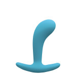 Анальная пробка светящаяся в темноте FIREFLY CONTOUR PLUG SMALL BLUE