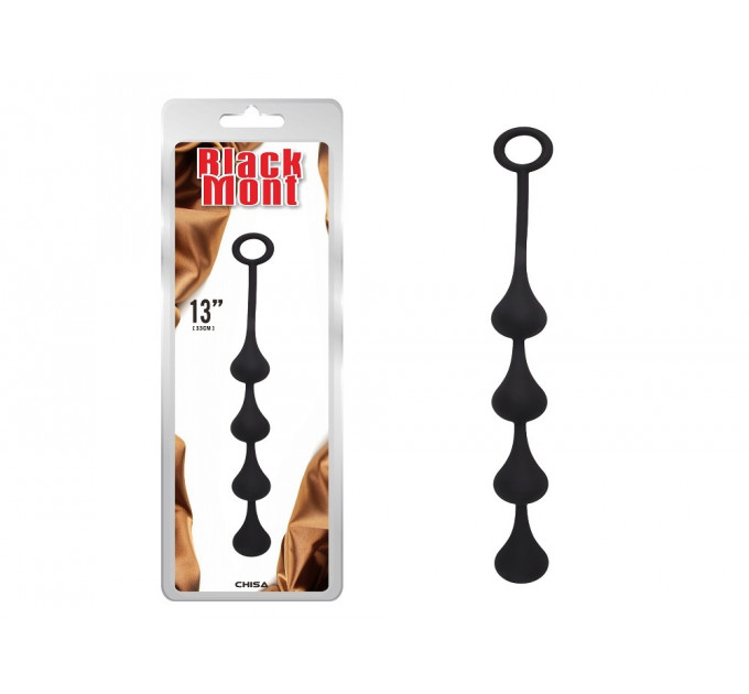 Анальные бусы Chisa Black Mont "13" из силикона, черный