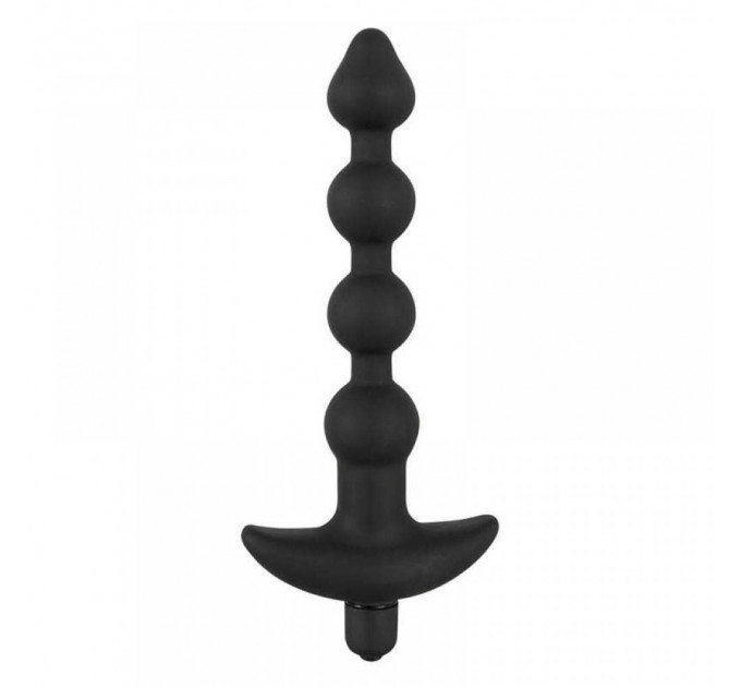 Анальний сет Black Velvet Anal Kit (анальна пробка, анальні намиста, віброкуля, анальний душ), чорний