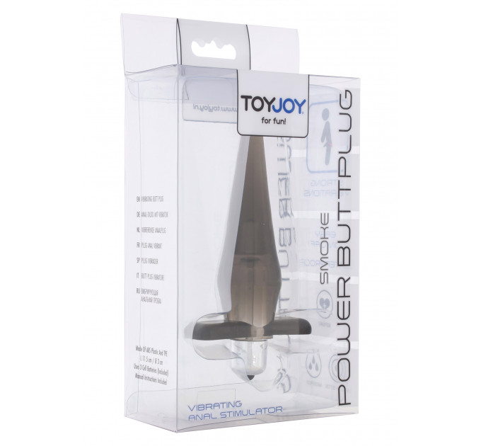 Анальный вибратор Toy Joy Power Buttplug серый