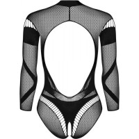 Боди из сетки с рукавами Obsessive B135 teddy XL/XXL