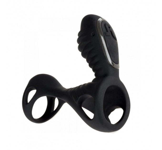Эрекционное кольцо с 2 моторами Adrien Lastic Gladiator F черное