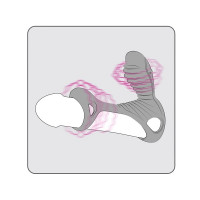 Эрекционное кольцо с 2 моторами Adrien Lastic Gladiator F черное