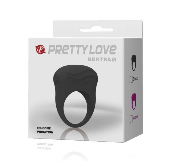 Ерекційне віброкільце PRETTY LOVE Bertram, чорне