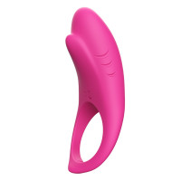 Эрекционное виброкольцо Shark rose red