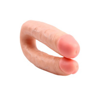 Фалоімітатор подвійний Chisa Ballsy Super Cock Her-Her Overlap, бежевий