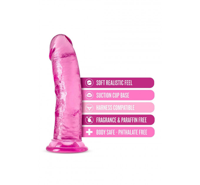 Фаллоимитатор реалистичный Blush B Yours Plus на присоске, розовый