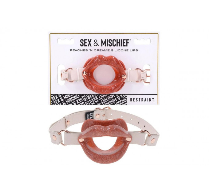 Кляп-губы расширитель для рта Sex & Mischief кремовый