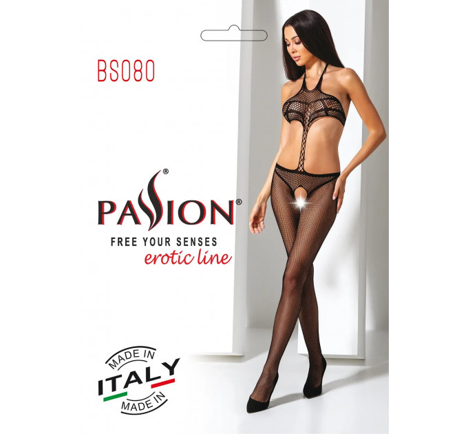 Комбінезон із відкритим доступом Passion BS080 black