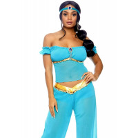 Костюм принцеси Жасмин S Leg Avenue Arabian Beauty, 3 предмети, бірюзовий