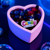 Масажна свічка з ароматом чорниці Candy Blueberry у формі серця, 70 мл