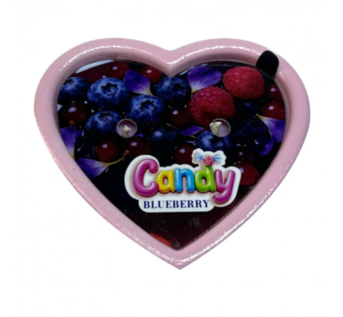 Масажна свічка з ароматом чорниці Candy Blueberry у формі серця, 70 мл