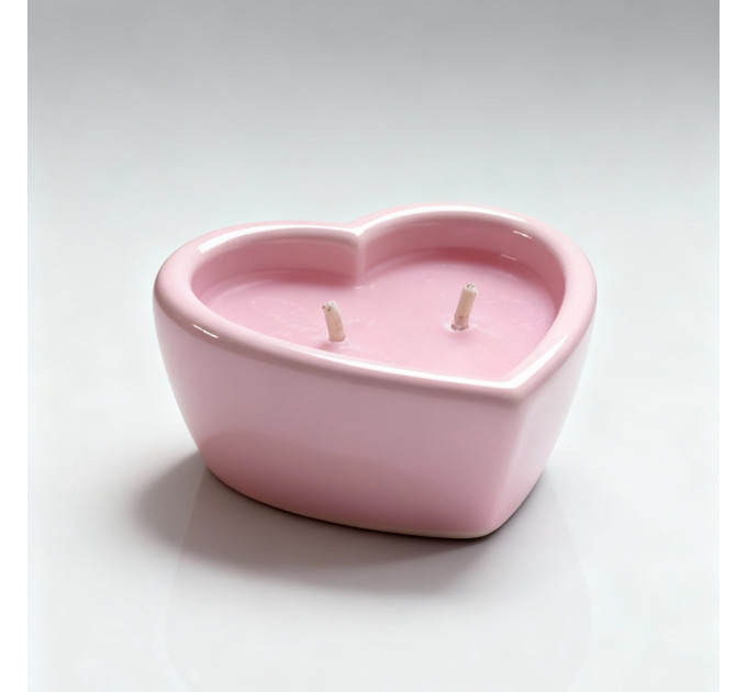 Масажна свічка з ароматом чорниці Candy Blueberry у формі серця, 70 мл