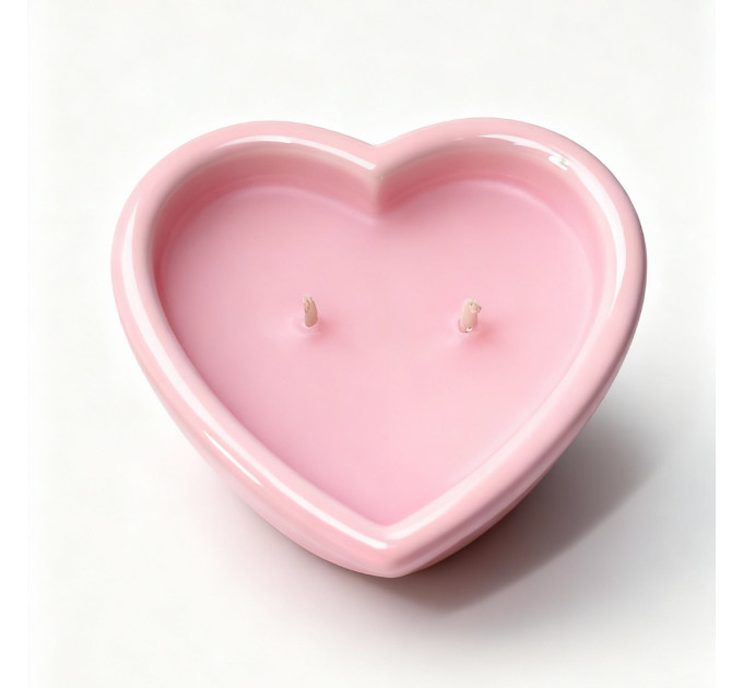 Масажна свічка з ароматом чорниці Candy Blueberry у формі серця, 70 мл