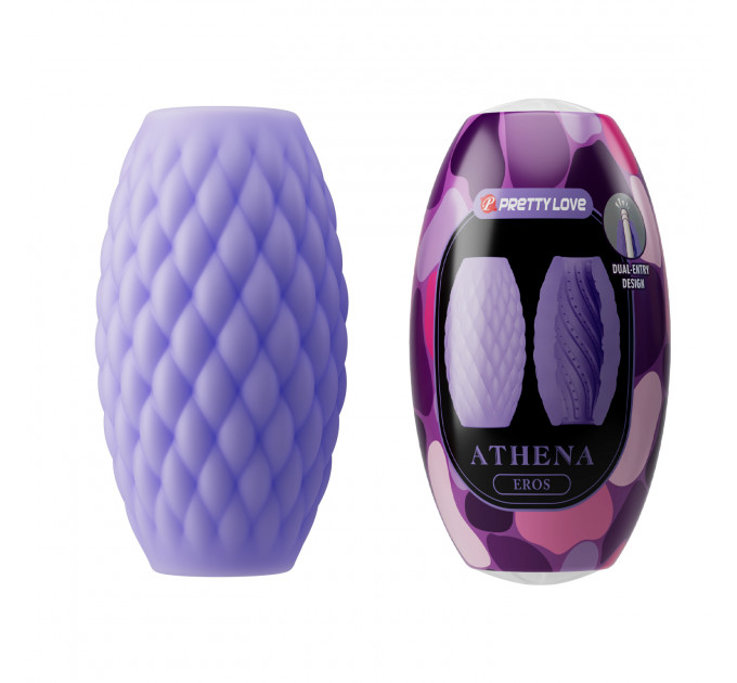 Мастурбатор яйце PRETTY LOVE Athena Eros фіолет, 7.6 х 4.2 см