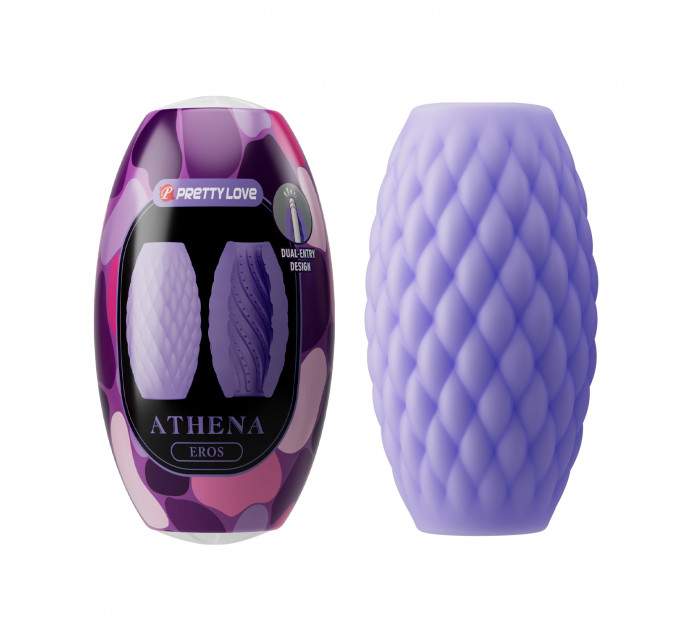 Мастурбатор яйце PRETTY LOVE Athena Eros фіолет, 7.6 х 4.2 см