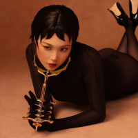 Металлический ошейник UPKO Migratory Bird с фиксатором для пальчиков рук, золотистый