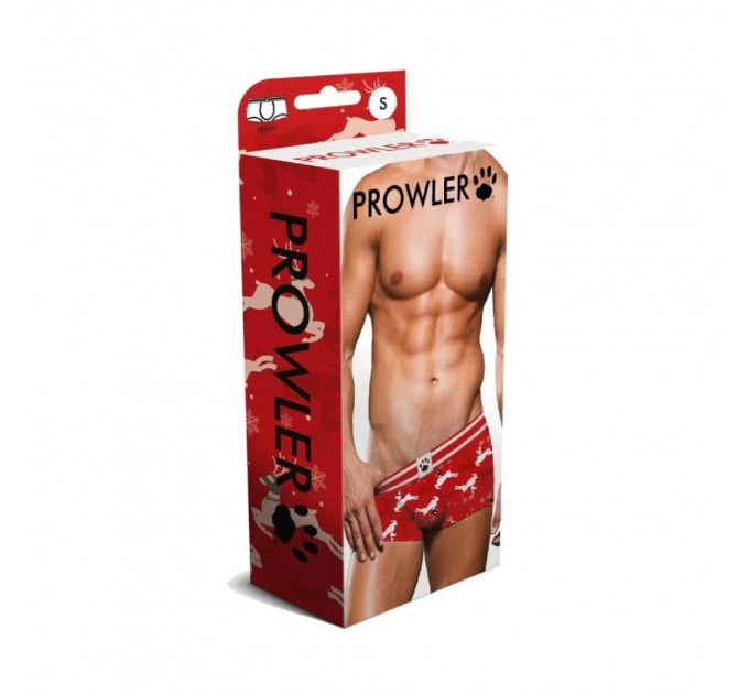 Мужские трусы-боксеры с оленями Prowler Reindeer, красные, S