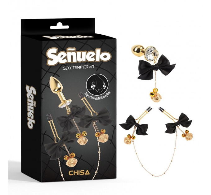 Набор CHISA Senuelo Sexy Tempter Kit анальная пробка и зажимы на соски