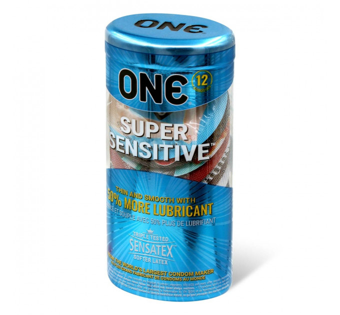 Набор гладких ультратонких презервативов ONE Super Sensitive (цена за упаковку 12 шт)