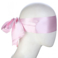 Пов'язка на очі сатинова DS Fetish, 150 см х 7.5,рожева